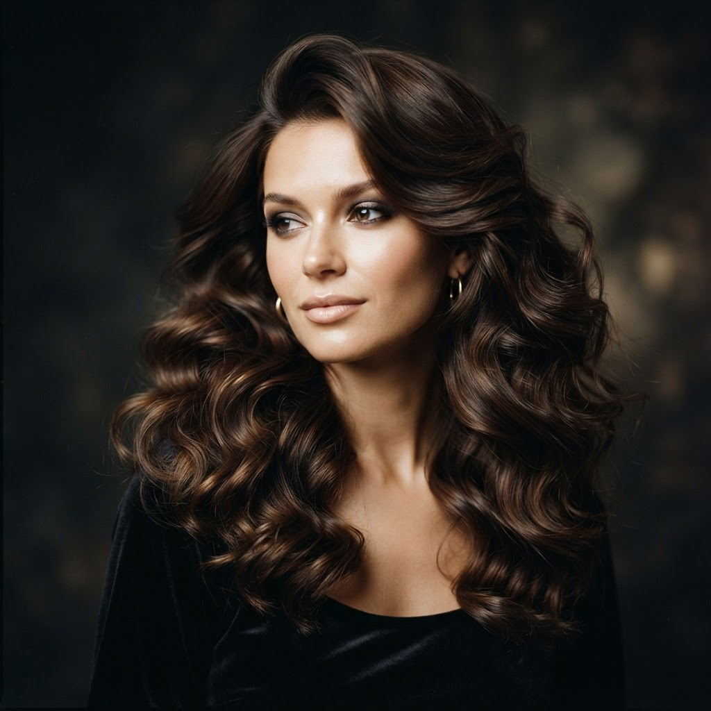 Cabelo com brilho e movimento após transformação